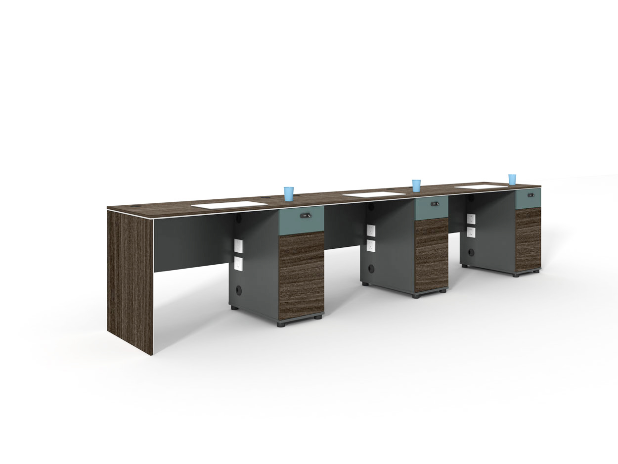 員工桌:M-WB1206A+M-WB1206B單排三人位 員工桌:M-WB1206A+M-WB1206B單排三人位