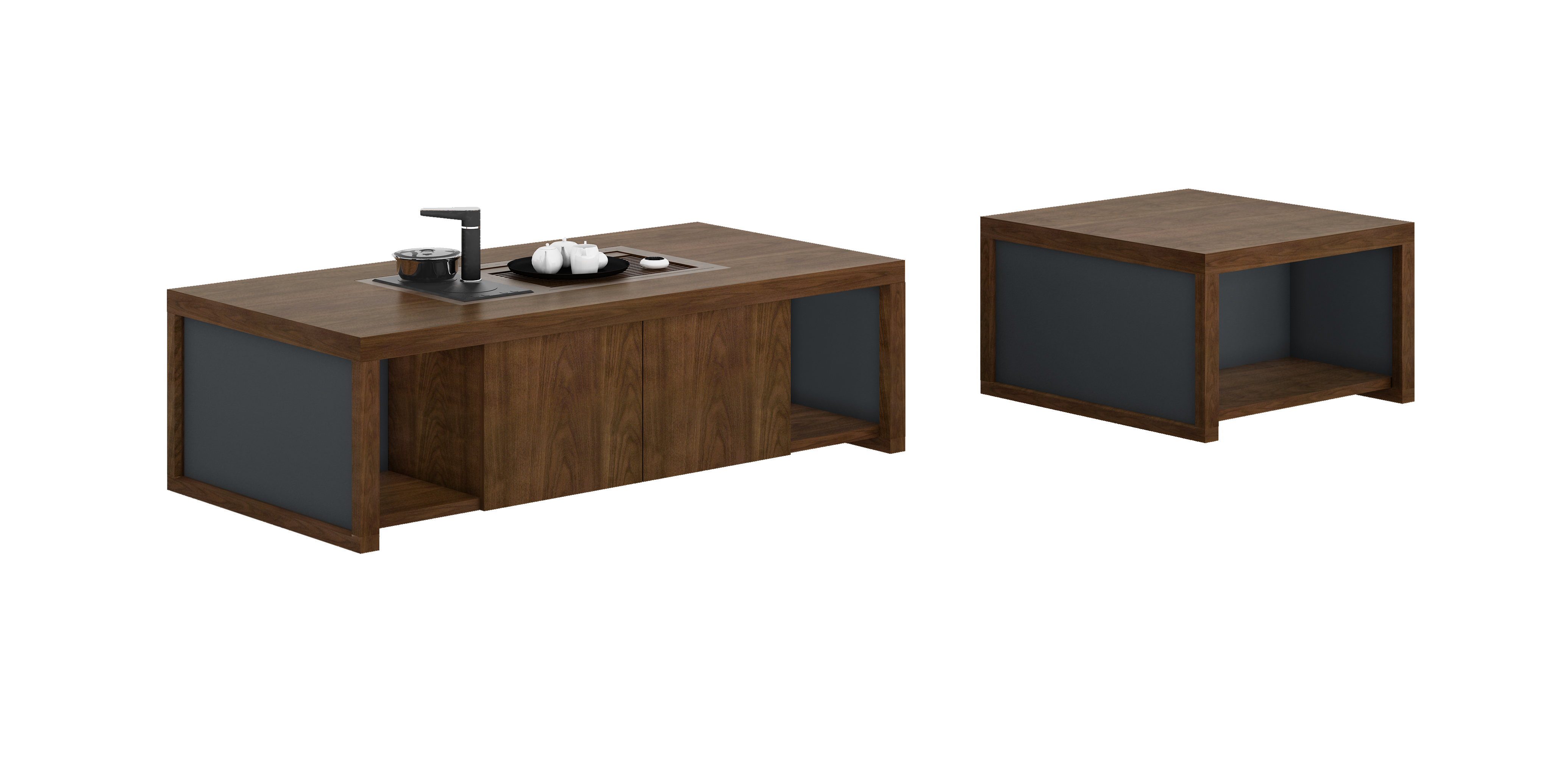 實木茶幾：功夫茶幾